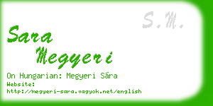 sara megyeri business card